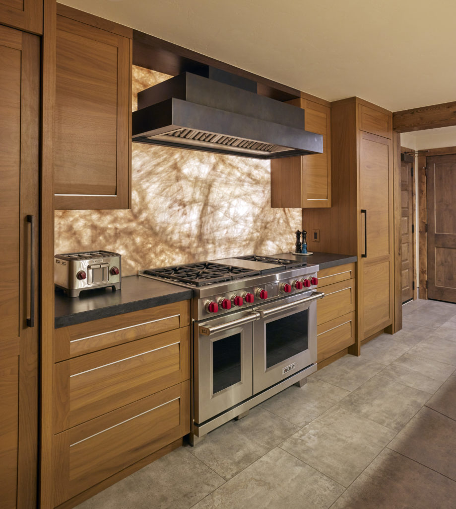 Range wall in kitchen remodel